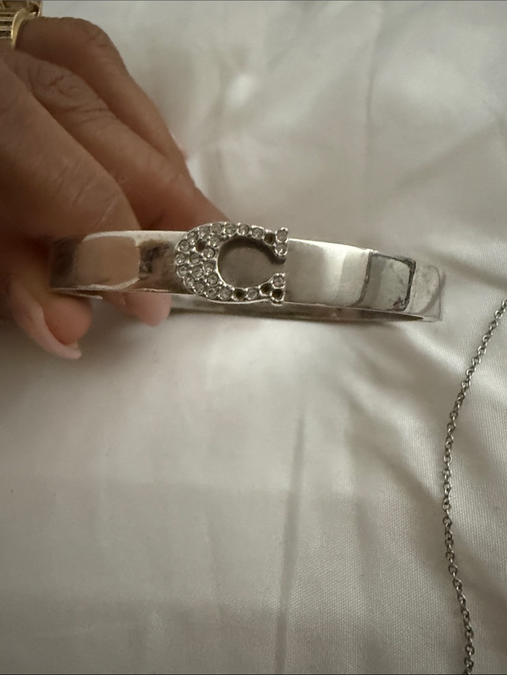 Coach Silver Crystal-Embellished Bracelet and Necklace Set - Picture 3 of 4